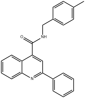 N-(4-methylbenzyl)-2-phenylquinoline-4-carboxamide Struktur