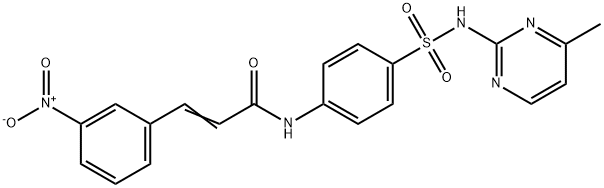 (E)-N-(4-(N-(4-methylpyrimidin-2-yl)sulfamoyl)phenyl)-3-(3-nitrophenyl)acrylamide Struktur