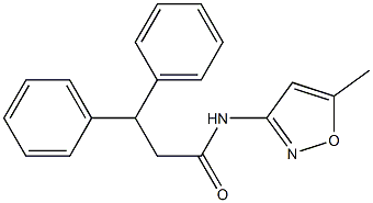 N-(5-methyl-1,2-oxazol-3-yl)-3,3-diphenylpropanamide Struktur