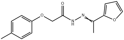 N'-[1-(2-furyl)ethylidene]-2-(4-methylphenoxy)acetohydrazide Struktur