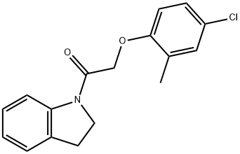 2-(4-chloro-2-methylphenoxy)-1-(2,3-dihydroindol-1-yl)ethanone Struktur