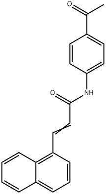 N-(4-acetylphenyl)-3-(1-naphthyl)acrylamide Struktur