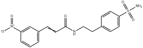 (E)-3-(3-nitrophenyl)-N-[2-(4-sulfamoylphenyl)ethyl]prop-2-enamide Struktur