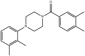 (3,4-dimethylphenyl)-[4-(2,3-dimethylphenyl)piperazin-1-yl]methanone Struktur