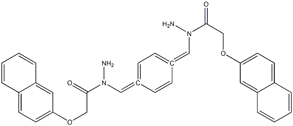 N',N''-[1,4-phenylenedi(methylylidene)]bis[2-(2-naphthyloxy)acetohydrazide] Struktur