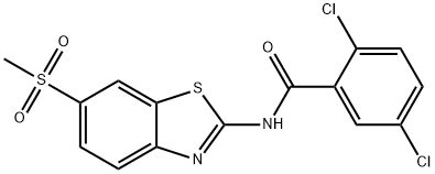 2,5-dichloro-N-(6-(methylsulfonyl)benzo[d]thiazol-2-yl)benzamide Struktur