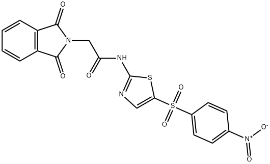 2-(1,3-dioxoisoindolin-2-yl)-N-(5-((4-nitrophenyl)sulfonyl)thiazol-2-yl)acetamide Struktur