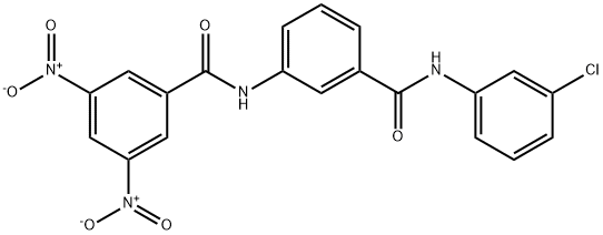 N-[3-[(3-chlorophenyl)carbamoyl]phenyl]-3,5-dinitrobenzamide Struktur