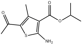 propan-2-yl 5-acetyl-2-amino-4-methylthiophene-3-carboxylate Struktur