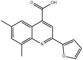 2-(furan-2-yl)-6,8-dimethylquinoline-4-carboxylic acid Struktur