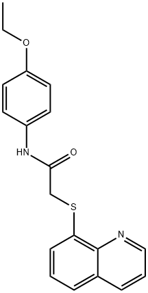 N-(4-ethoxyphenyl)-2-(quinolin-8-ylsulfanyl)acetamide Struktur