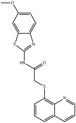 N-(6-methoxy-1,3-benzothiazol-2-yl)-2-(quinolin-8-ylsulfanyl)acetamide Struktur