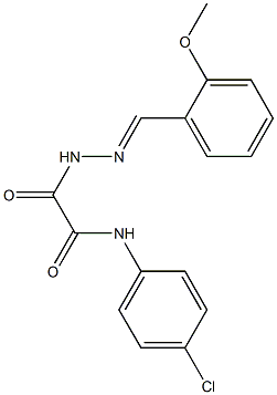 N-(4-chlorophenyl)-N'-[(E)-(2-methoxyphenyl)methylideneamino]oxamide Struktur