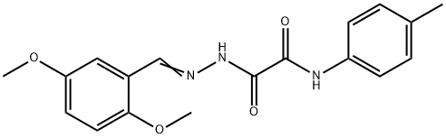 2-[(2E)-2-(2,5-dimethoxybenzylidene)hydrazinyl]-N-(4-methylphenyl)-2-oxoacetamide Struktur