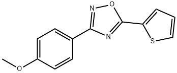 3-(4-methoxyphenyl)-5-thiophen-2-yl-1,2,4-oxadiazole Struktur