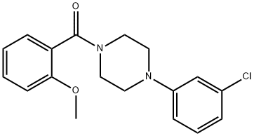 1-(3-chlorophenyl)-4-(2-methoxybenzoyl)piperazine Struktur