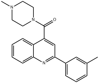 [2-(3-methylphenyl)quinolin-4-yl]-(4-methylpiperazin-1-yl)methanone Struktur