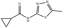 N-(5-methyl-1,3,4-thiadiazol-2-yl)cyclopropanecarboxamide Struktur