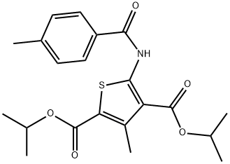 dipropan-2-yl 3-methyl-5-[(4-methylbenzoyl)amino]thiophene-2,4-dicarboxylate Struktur