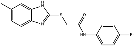 N-(4-bromophenyl)-2-[(6-methyl-1H-benzimidazol-2-yl)sulfanyl]acetamide Struktur