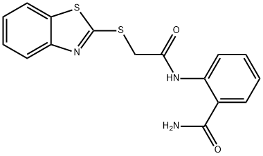 2-{[(1,3-benzothiazol-2-ylsulfanyl)acetyl]amino}benzamide Struktur