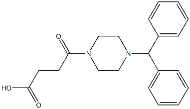 4-[4-(diphenylmethyl)piperazin-1-yl]-4-oxobutanoic acid Struktur