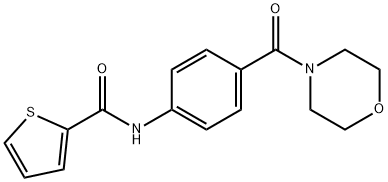 N-[4-(4-morpholinylcarbonyl)phenyl]-2-thiophenecarboxamide Struktur