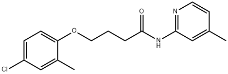 4-(4-chloro-2-methylphenoxy)-N-(4-methylpyridin-2-yl)butanamide Struktur