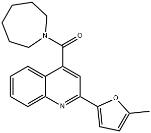 azepan-1-yl-[2-(5-methylfuran-2-yl)quinolin-4-yl]methanone Struktur