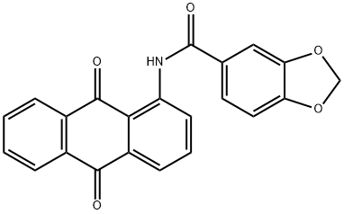 N-(9,10-dioxoanthracen-1-yl)-1,3-benzodioxole-5-carboxamide Struktur