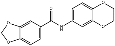 N-(2,3-dihydro-1,4-benzodioxin-6-yl)-1,3-benzodioxole-5-carboxamide Struktur