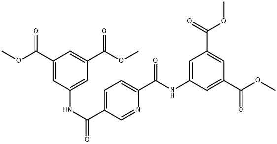 dimethyl 5-[[6-[[3,5-bis(methoxycarbonyl)phenyl]carbamoyl]pyridine-3-carbonyl]amino]benzene-1,3-dicarboxylate Struktur