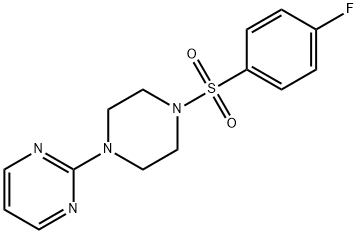 2-(4-((4-fluorophenyl)sulfonyl)piperazin-1-yl)pyrimidine Struktur