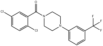 (2,5-dichlorophenyl){4-[3-(trifluoromethyl)phenyl]piperazin-1-yl}methanone Struktur