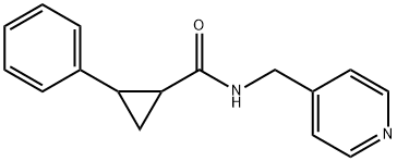 2-phenyl-N-(pyridin-4-ylmethyl)cyclopropane-1-carboxamide Struktur