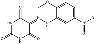 5-[(2-methoxy-5-nitrophenyl)hydrazono]-2,4,6(1H,3H,5H)-pyrimidinetrione Struktur