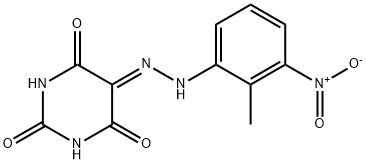 5-[(2-methyl-3-nitrophenyl)hydrazono]-2,4,6(1H,3H,5H)-pyrimidinetrione Struktur