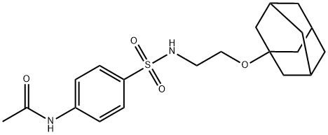 N-[4-[2-(1-adamantyloxy)ethylsulfamoyl]phenyl]acetamide Struktur