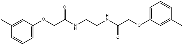 N,N'-1,2-ethanediylbis[2-(3-methylphenoxy)acetamide] Struktur