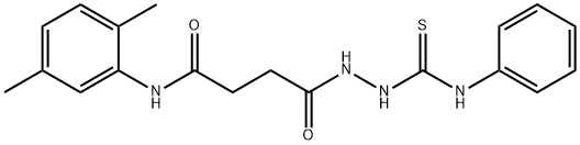 4-[2-(anilinocarbonothioyl)hydrazino]-N-(2,5-dimethylphenyl)-4-oxobutanamide Struktur