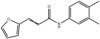 N-(3,4-dimethylphenyl)-3-(2-furyl)acrylamide Struktur