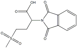 2-(1,3-dioxoisoindolin-2-yl)-4-(methylsulfonyl)butanoic acid Struktur