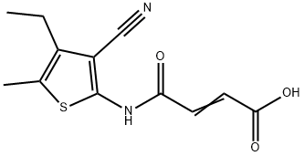 (E)-4-[(3-cyano-4-ethyl-5-methylthiophen-2-yl)amino]-4-oxobut-2-enoic acid Struktur