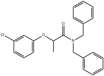 N,N-dibenzyl-2-(3-chlorophenoxy)propanamide Struktur