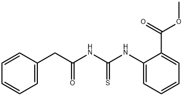 methyl 2-({[(phenylacetyl)amino]carbonothioyl}amino)benzoate Struktur