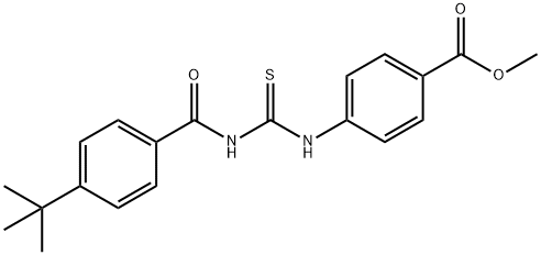 methyl 4-({[(4-tert-butylbenzoyl)amino]carbonothioyl}amino)benzoate Struktur