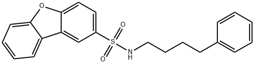 N-(4-phenylbutyl)dibenzofuran-2-sulfonamide Struktur