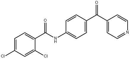 2,4-dichloro-N-[4-(pyridine-4-carbonyl)phenyl]benzamide Struktur