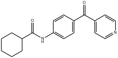 N-[4-(pyridine-4-carbonyl)phenyl]cyclohexanecarboxamide Struktur