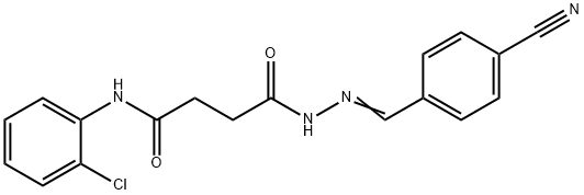 N-(2-chlorophenyl)-4-[2-(4-cyanobenzylidene)hydrazino]-4-oxobutanamide Struktur